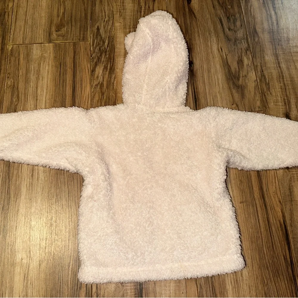 Patagonia Kids Light Pink Fuzzy Hoodie Jacket